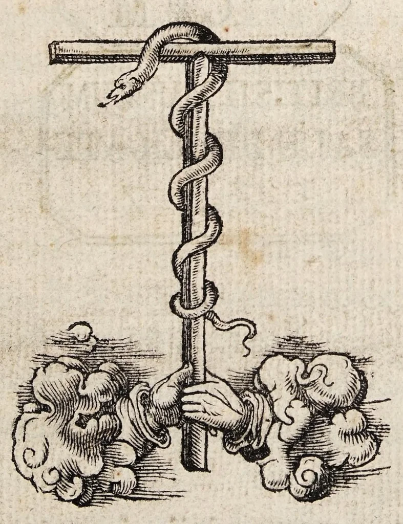 An illustration from Rod. Goclenii, med. D. et mathem. professoris ordin. in Acad. Marpurgensi, Acroteleution astrologicum, triplex hominum genus circa divinationem ex astris in scenam producens, falsam[que] astrologiam à vera, rationibus, exemplis & experimentis distinguens, contra novas criminationes. : Annexus quo[que] est tractatus integer correctior quàm fuitante Cypriani Leovitii, mathematici excellentiss. De conjunctionibus magnis, eclipsibus solaribus & cometis, cum eorundem effectuum historica expositione, ob exemplarium raritatem rerum[que] & historiarum memorabilium excellentiam hoc loco dignissimus, 1618, leaf 81