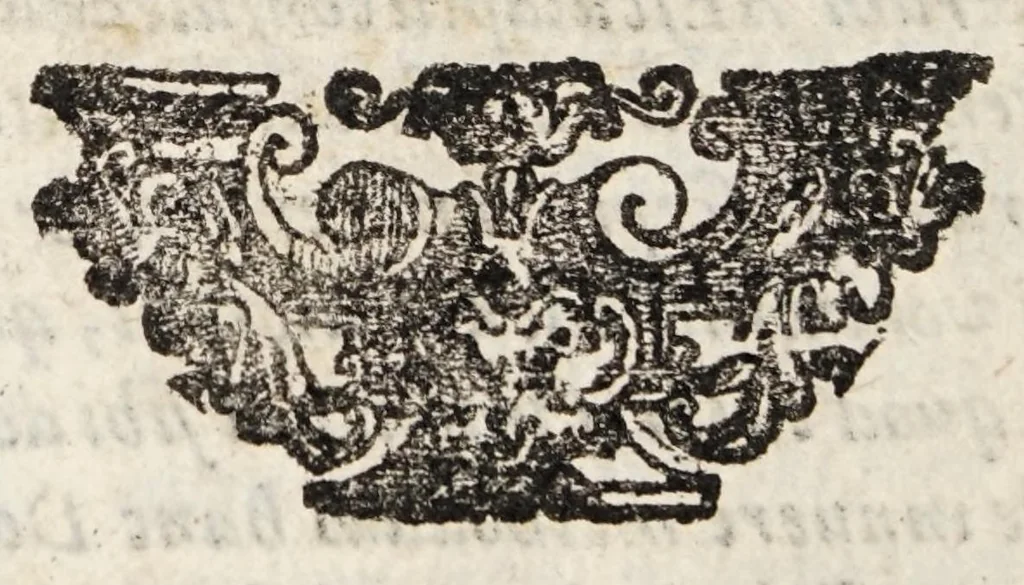 An illustration from De medicamento purgante quarta die dissertatio. In qua cum Hippocratis, tum Galeni auctoritatibus tumuè validissimis rationibus quarto die non esse purgandum statuitur., 1636, leaf 8