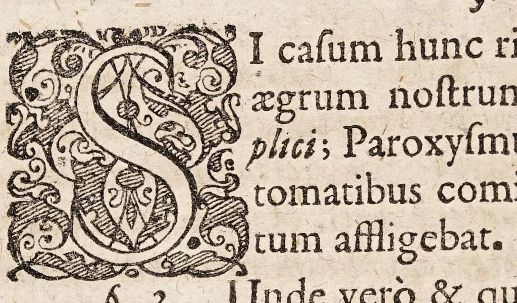 An illustration from Disputatio inauguralis medica De febre tertiana simplici, 1679, leaf 4