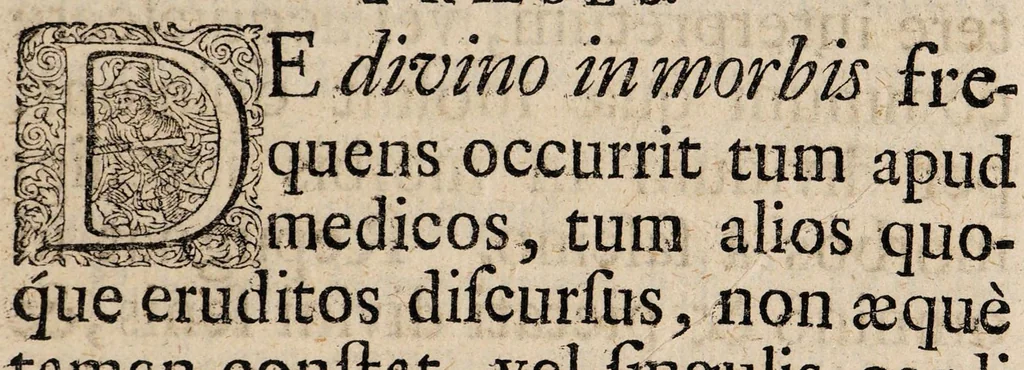 An illustration from Disputatio medica inauguralis de morbis a fascino, 1682, leaf 35