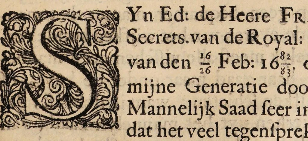 An illustration from Ontledingen en ontdekkingen van de onsigtbare verborgentheden; vervat in verscheyde brieven,, 1685, leaf 3