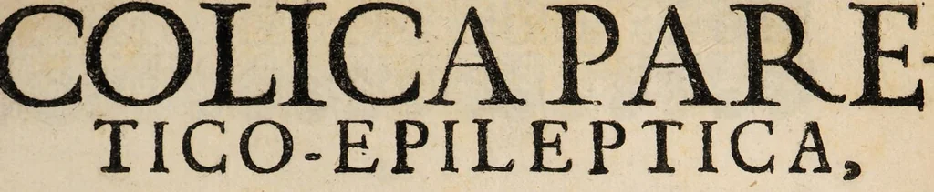 An illustration from De colica paretico-epileptica ..., 1698, leaf 1