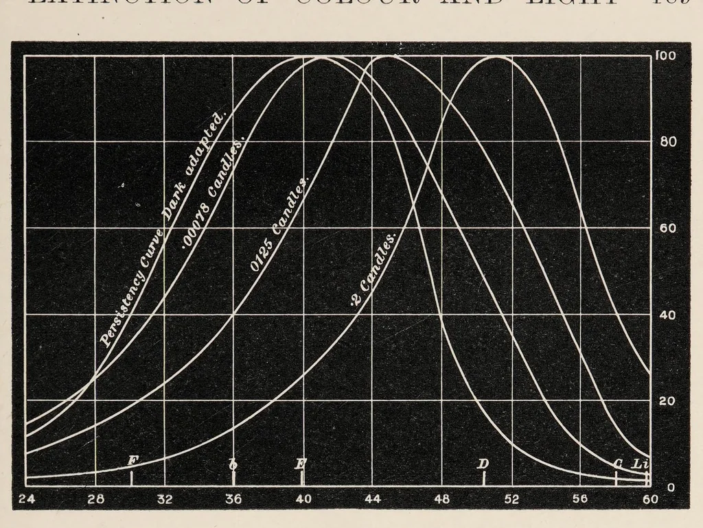 An illustration from Researches in colour vision and the trichromatic theory, 1913, leaf 209