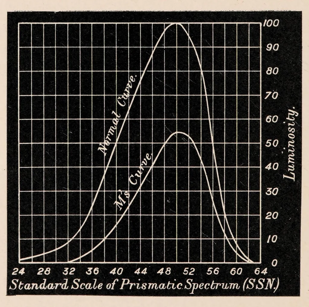 An illustration from Researches in colour vision and the trichromatic theory, 1913, leaf 372