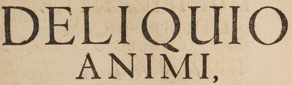 An illustration from Disputatio inauguralis medica de deliquio animi ..., 1692, leaf 1