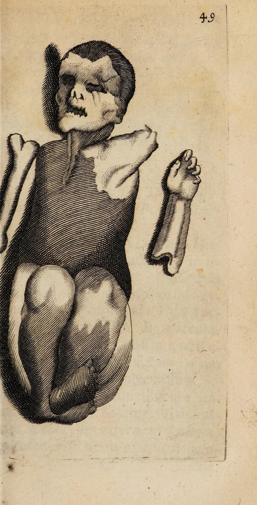 An illustration from Collectanea de diuturna graviditate, 1662, leaf 53