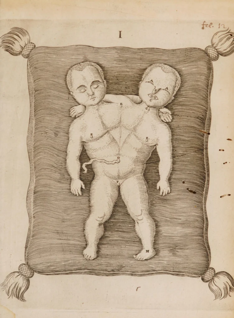 An illustration from Generosissimi, nobilissimi, expertissimique Di. Di. Ludovici de Bils à Copensdamme, Bonem, &c. Di. Urbis atque territorii Arbenburgici praetoris Specimina anatomica : cum clariss. doctissimorumque virorum epistolis aliquot & testimoniis., 1661, leaf 15