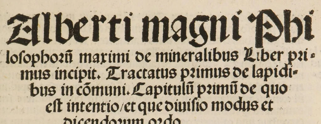 An illustration from De mineralibus, 1519, leaf 11