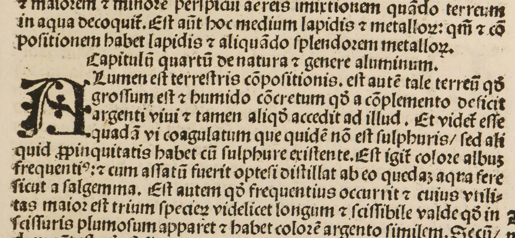 An illustration from De mineralibus, 1519, leaf 113