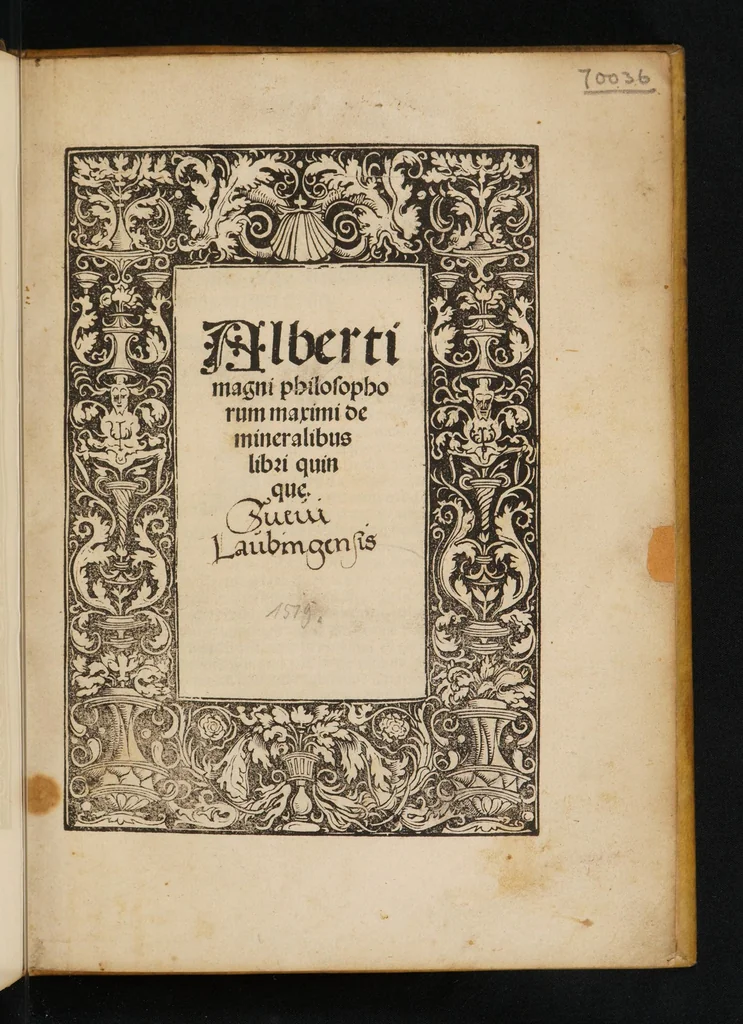 An illustration from De mineralibus, 1519, leaf 9