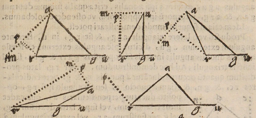An illustration from Opvscvlvm de lineis rectis aeqvidistantibvs et non aeqvidistantibus, 1603, leaf 71