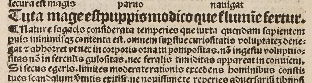 An illustration from Cato moralissimus cum elegantissimo commento [fratris Roberti de Euromodo], 1506, leaf 32