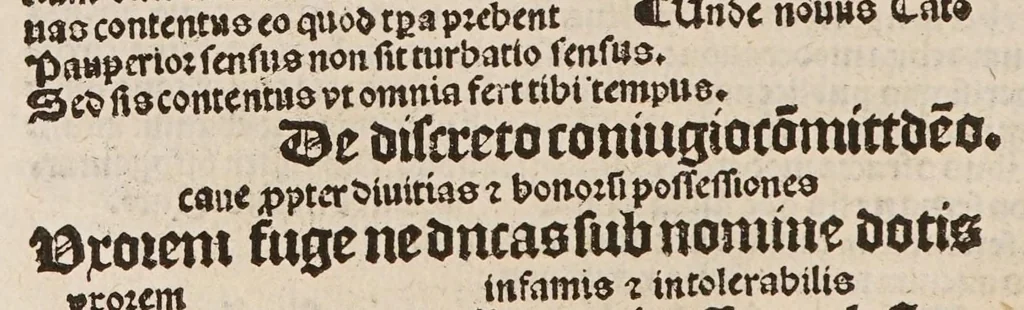 An illustration from Cato moralissimus cum elegantissimo commento [fratris Roberti de Euromodo], 1506, leaf 46