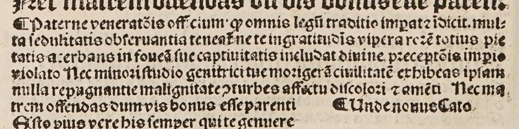 An illustration from Cato moralissimus cum elegantissimo commento [fratris Roberti de Euromodo], 1506, leaf 50