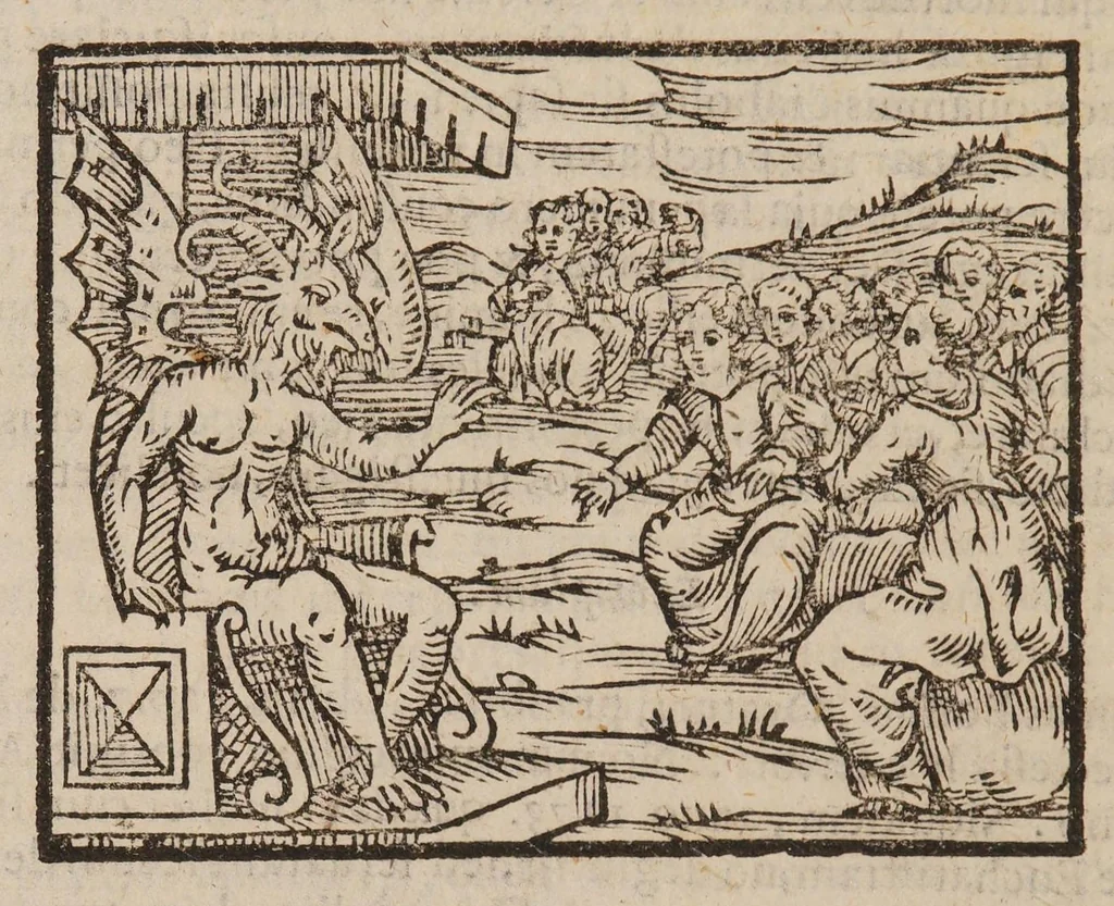 An illustration from Compendium maleficarum ex quo nefandissima in genus humanum opera venefica, ac ad illa vitanda remedia conspiciuntur ..., 1626, leaf 200