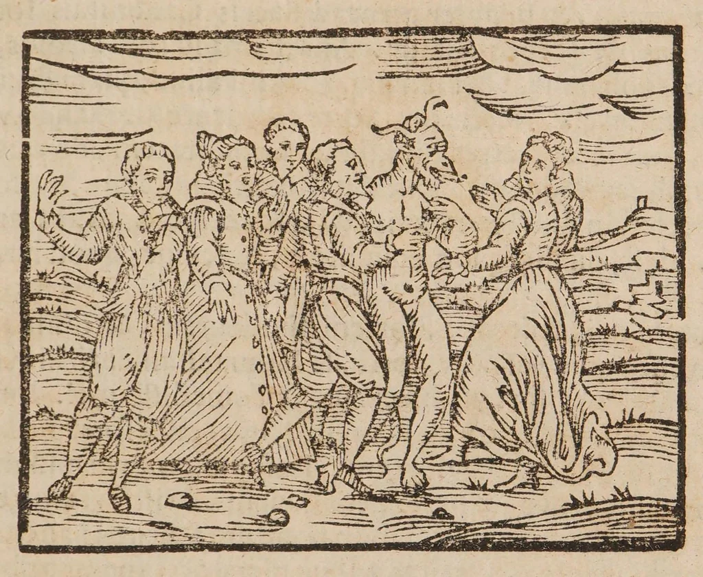 An illustration from Compendium maleficarum ex quo nefandissima in genus humanum opera venefica, ac ad illa vitanda remedia conspiciuntur ..., 1626, leaf 243
