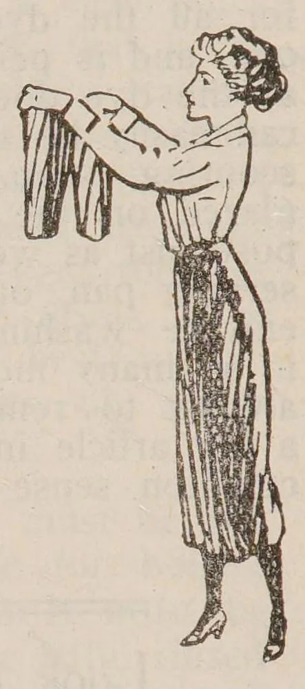 An illustration from After-the-War economy : the story of a woman's adventures in the art of home-dyeing profitable home-dyeing with Drummer dyes, 1920, leaf 8