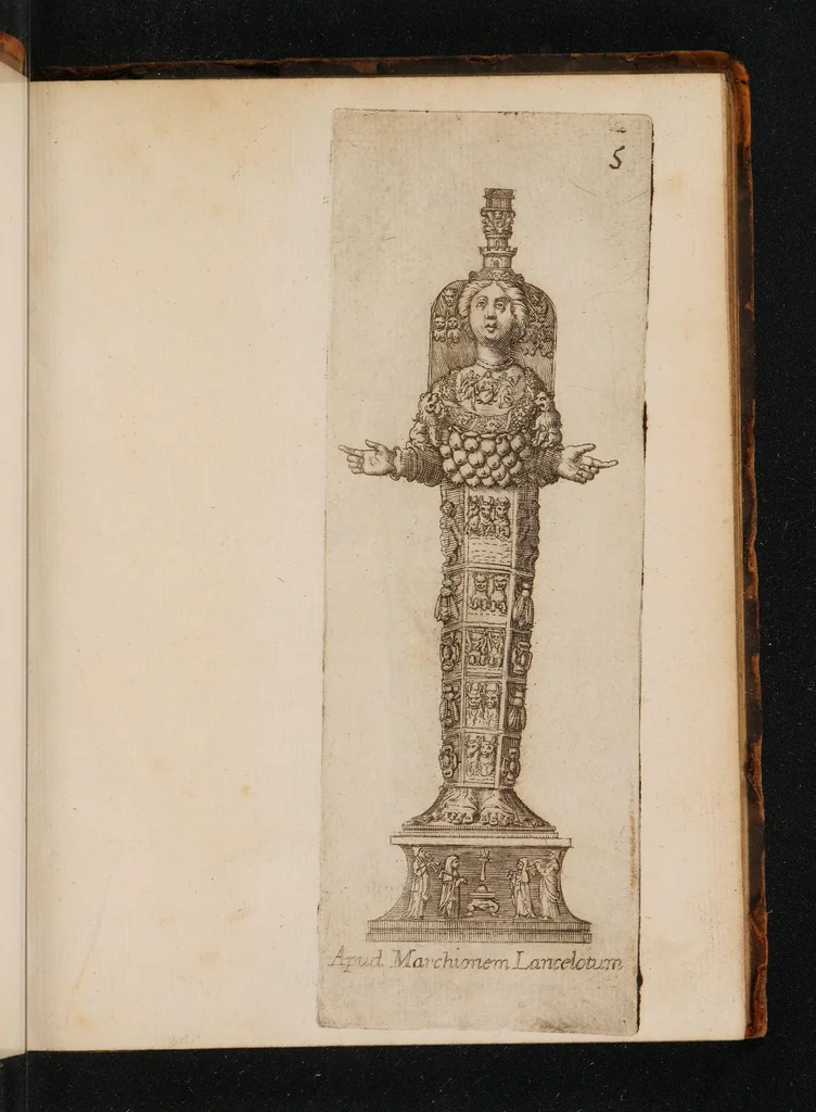 An illustration from Symbolica Dianae Ephesiae statua ... exposita, 1657, leaf 25
