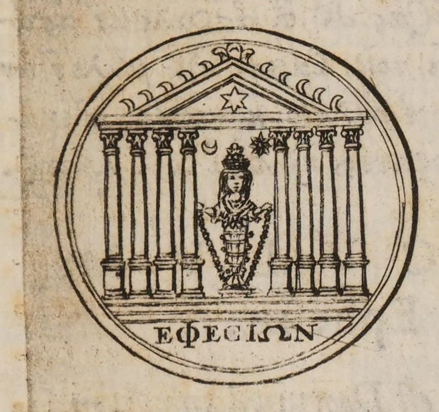 An illustration from Symbolica Dianae Ephesiae statua ... exposita, 1657, leaf 82