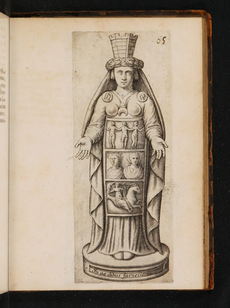 An illustration from Symbolica Dianae Ephesiae statua ... exposita, 1657, leaf 87