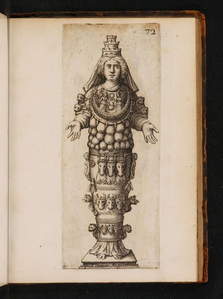An illustration from Symbolica Dianae Ephesiae statua ... exposita, 1657, leaf 99