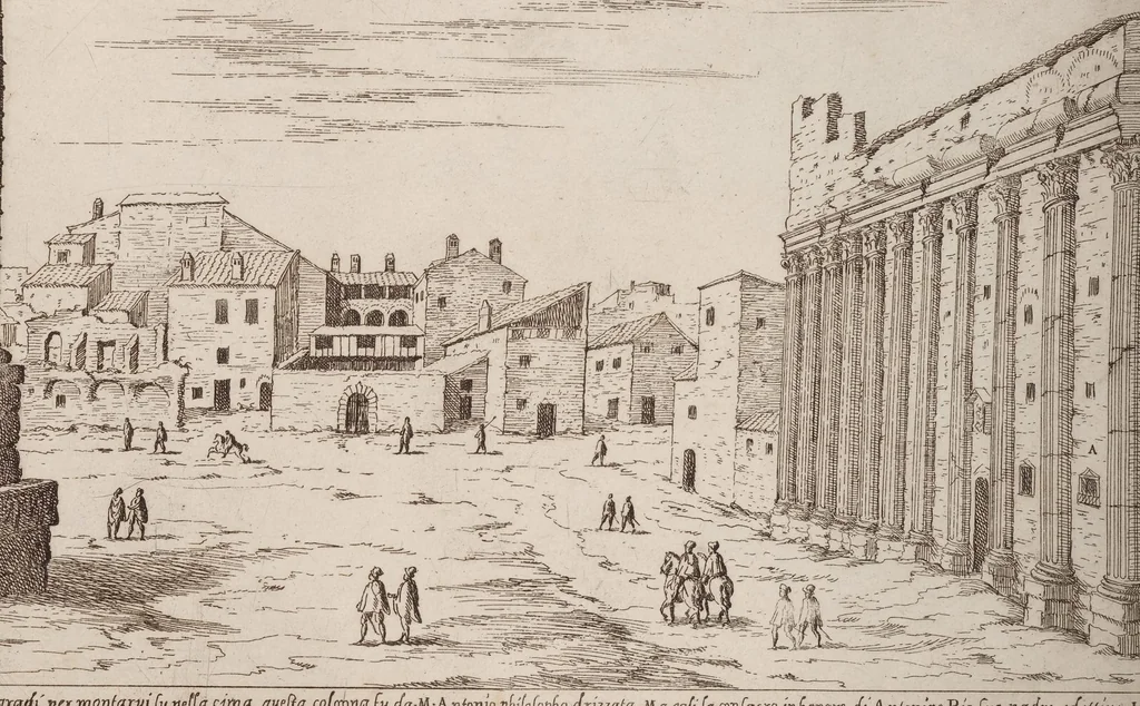 An illustration from I vestigi dell'antichità di Roma raccolti et ritratti in perspettiva, 1621, leaf 77