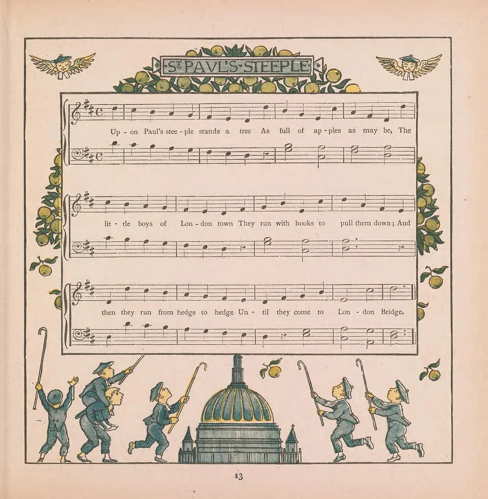 An illustration from The baby's opera : a book of old rhymes, with new dresses, 1900, leaf 17