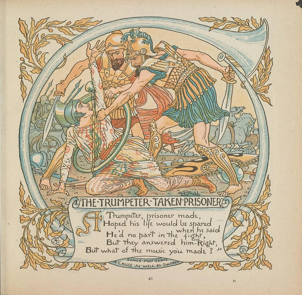 An illustration from The baby's own Aesop : being the fables condensed in rhyme, 1887, leaf 47