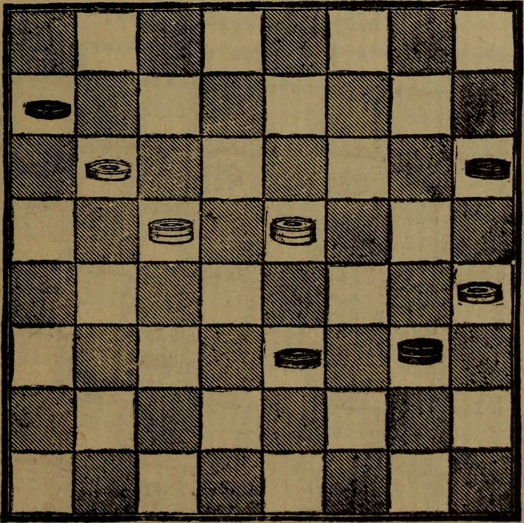 An illustration from Backgammon and draughts (or checkers), 1888, leaf 102