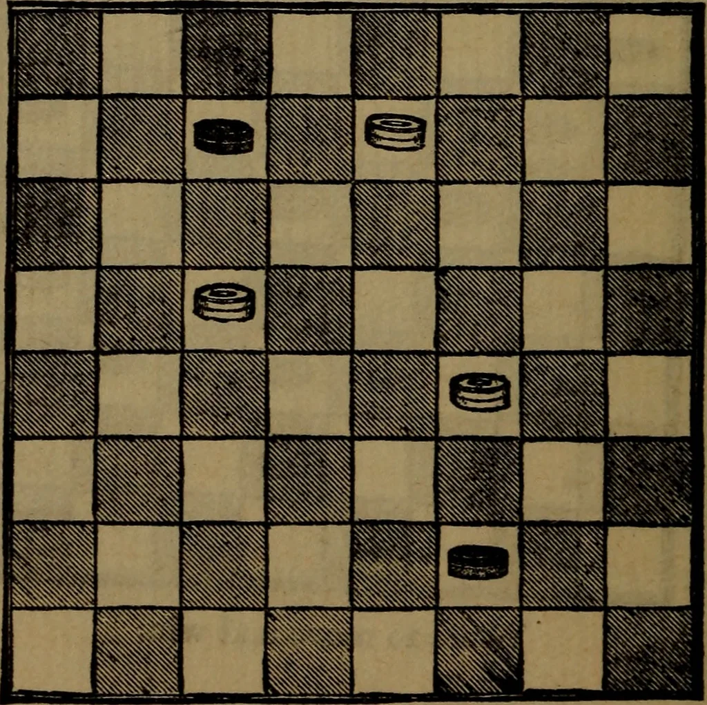 An illustration from Backgammon and draughts (or checkers), 1888, leaf 103