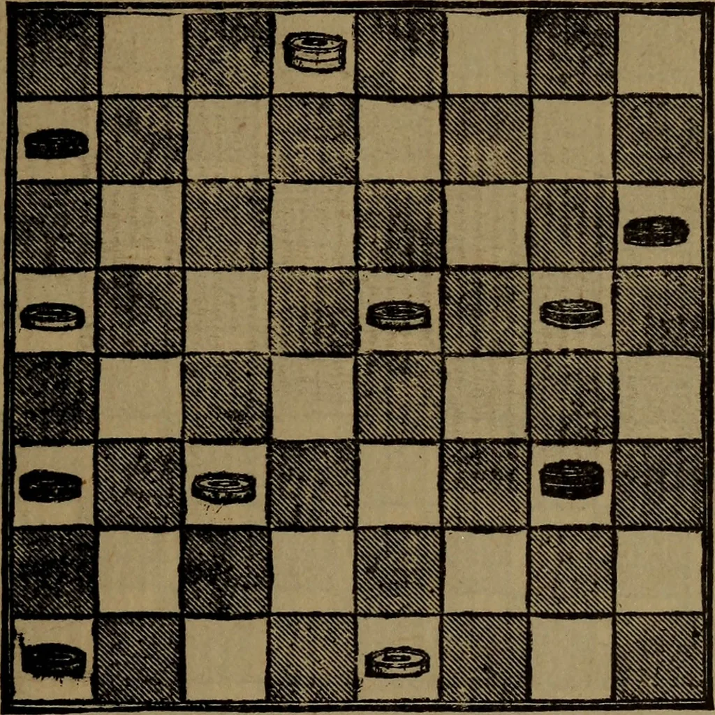 An illustration from Backgammon and draughts (or checkers), 1888, leaf 110