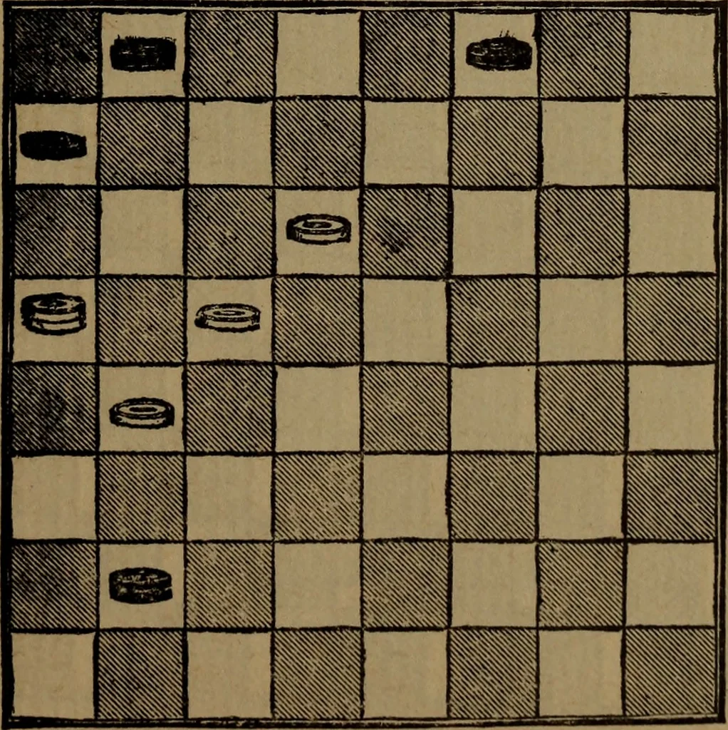 An illustration from Backgammon and draughts (or checkers), 1888, leaf 110