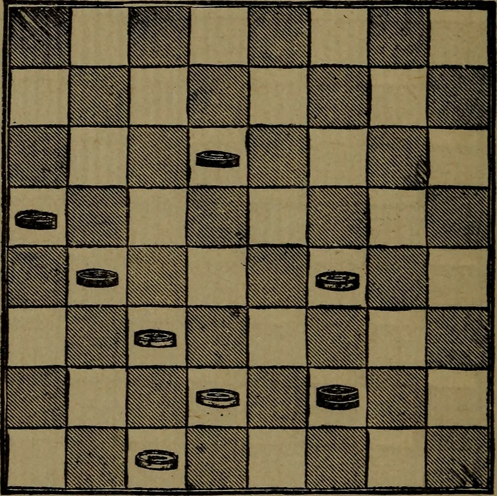 An illustration from Backgammon and draughts (or checkers), 1888, leaf 111