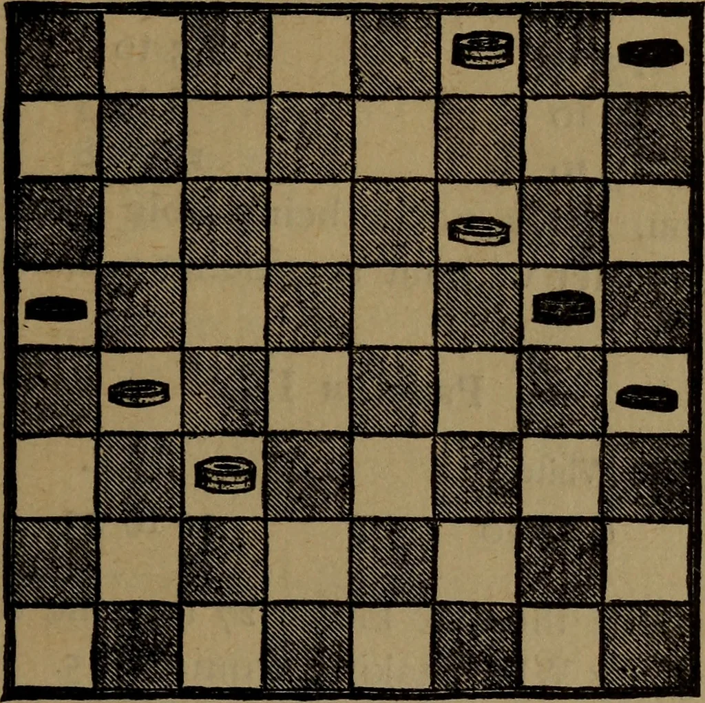 An illustration from Backgammon and draughts (or checkers), 1888, leaf 116