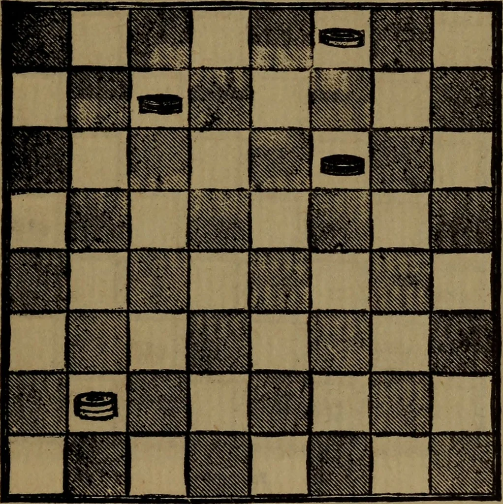 An illustration from Backgammon and draughts (or checkers), 1888, leaf 70