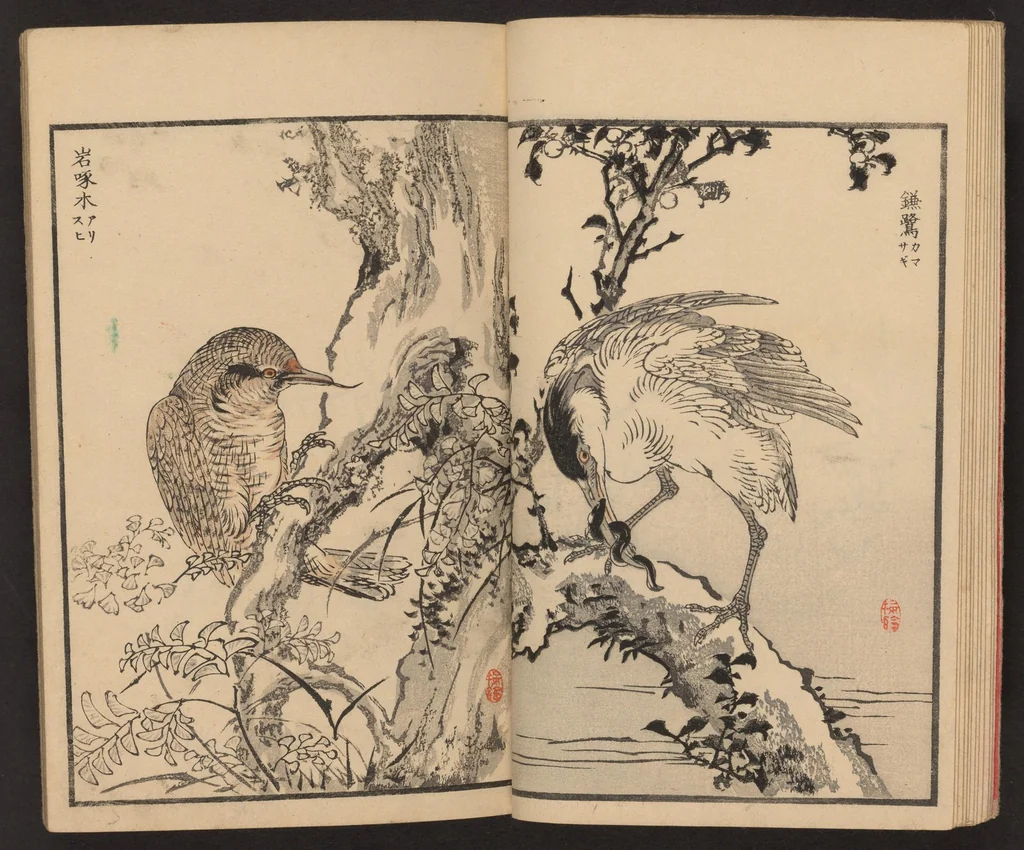 An illustration from Bairei hyakuchō gafu, 1884, leaf 13