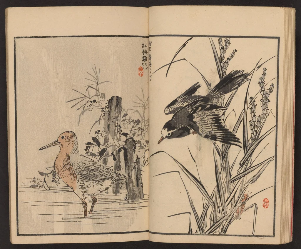 An illustration from Bairei hyakuchō gafu, 1884, leaf 15