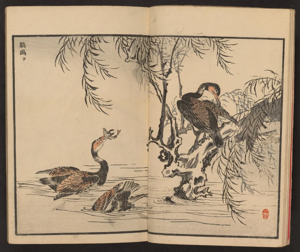 An illustration from Bairei hyakuchō gafu, 1884, leaf 8