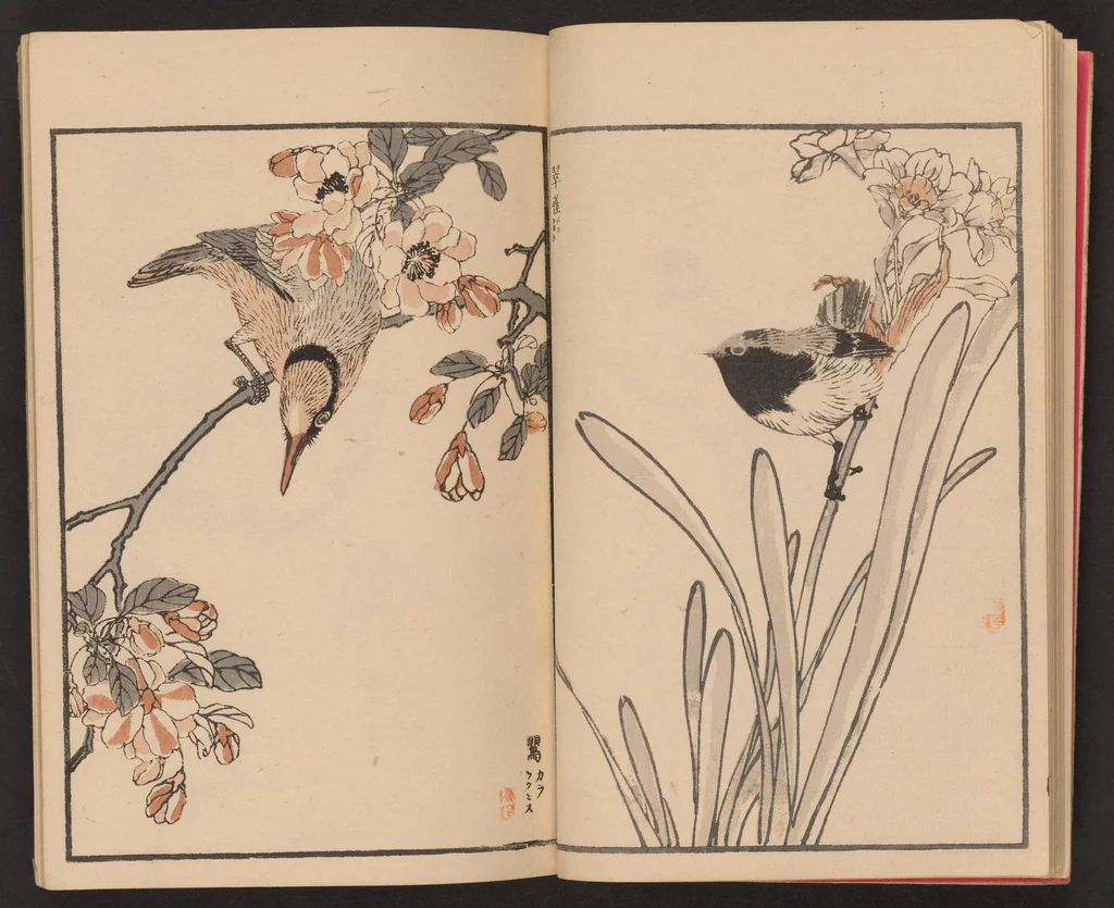 An illustration from Bairei hyakuchō gafu, 1881, leaf 12
