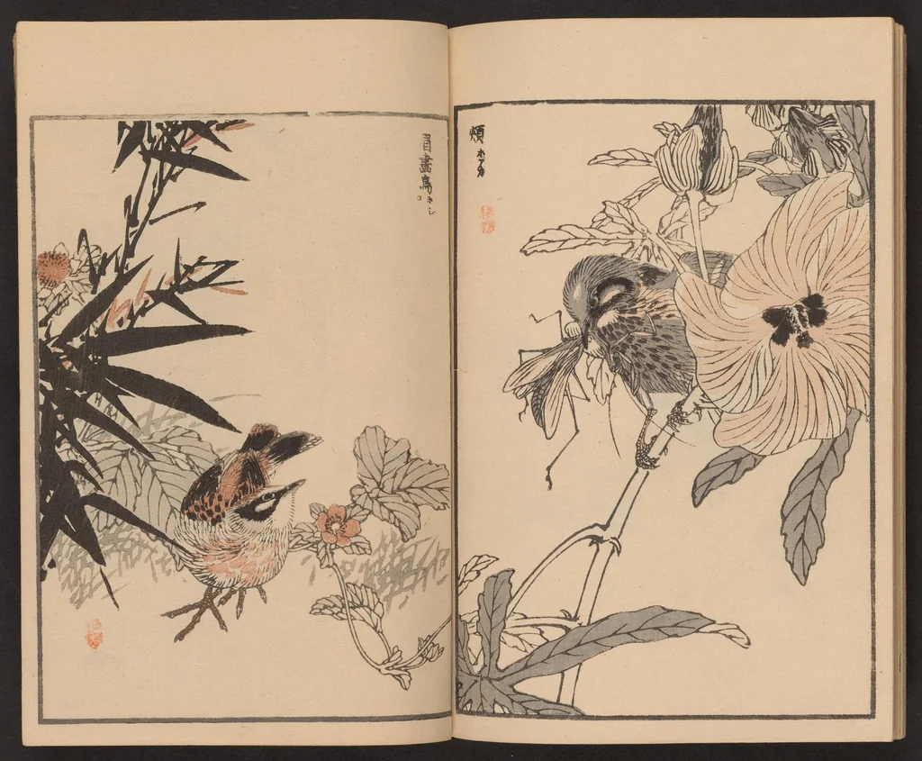 An illustration from Bairei hyakuchō gafu, 1881, leaf 23