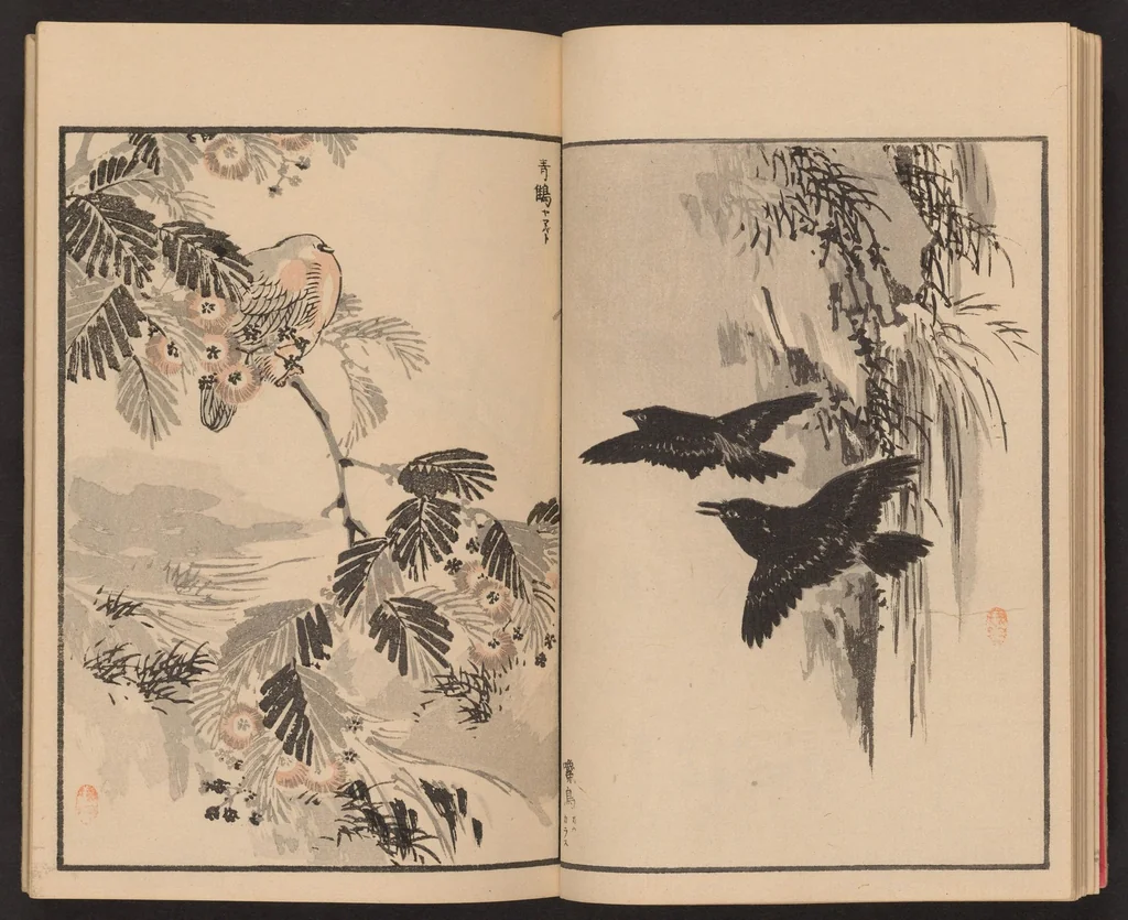 An illustration from Bairei hyakuchō gafu, 1881, leaf 12