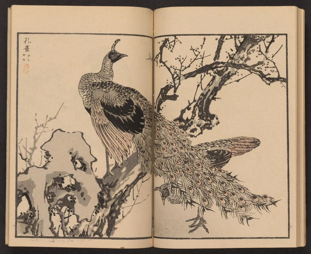 An illustration from Bairei hyakuchō gafu, 1881, leaf 19