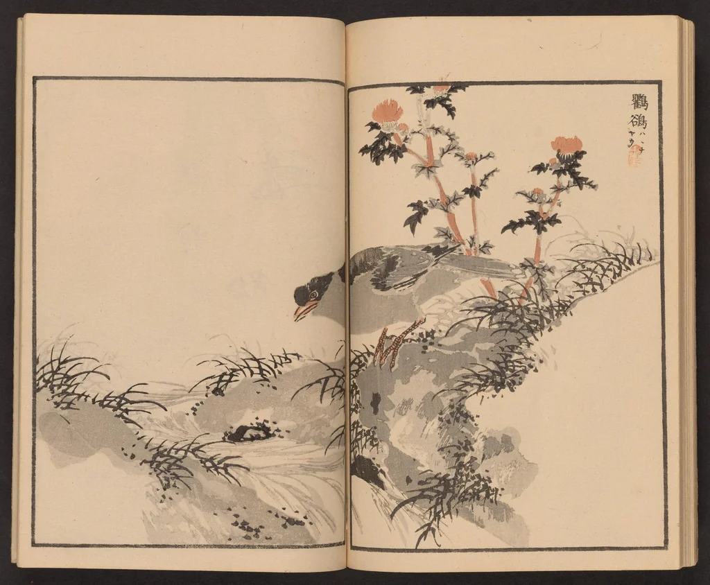 An illustration from Bairei hyakuchō gafu, 1881, leaf 21