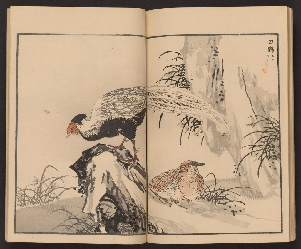 An illustration from Bairei hyakuchō gafu, 1881, leaf 22