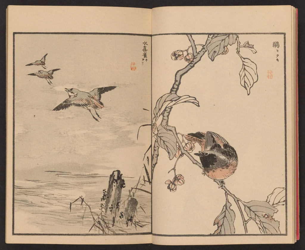 An illustration from Bairei hyakuchō gafu, 1881, leaf 8