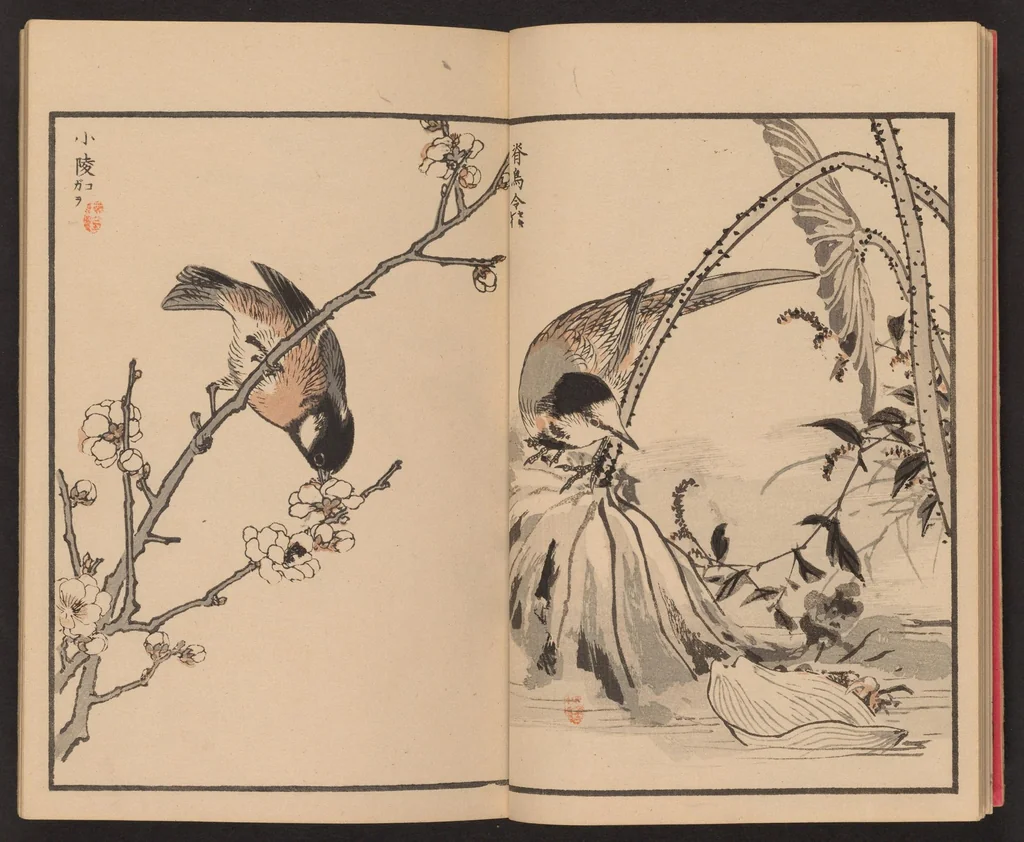 An illustration from Bairei hyakuchō gafu, 1881, leaf 9