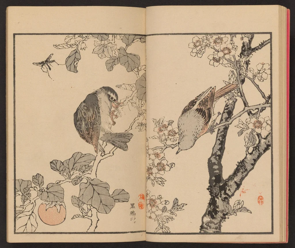 An illustration from Bairei hyakuchō gafu, 1884, leaf 10