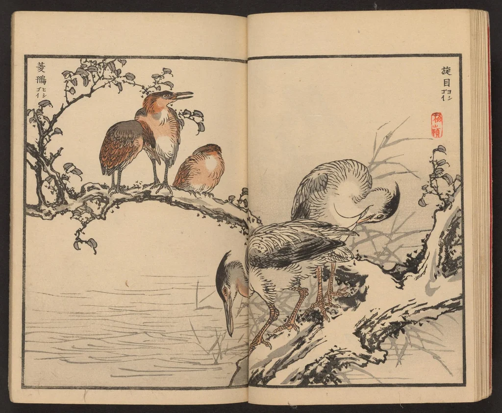 An illustration from Bairei hyakuchō gafu, 1884, leaf 13