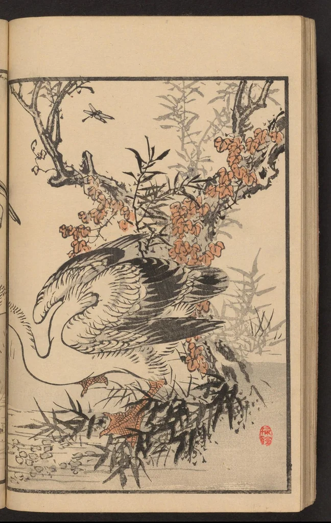 An illustration from Bairei hyakuchō gafu, 1884, leaf 20