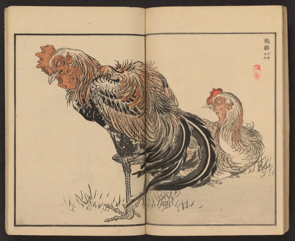 An illustration from Bairei hyakuchō gafu, 1884, leaf 22
